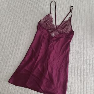 Victoria's Secret | Maroon Lace Babydoll